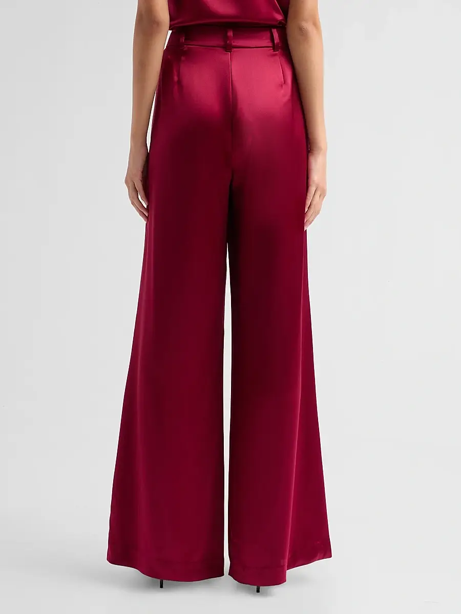 Cinq à Sept Women's Jyn Satin Flared-Leg Pants | Thumbnail 3
