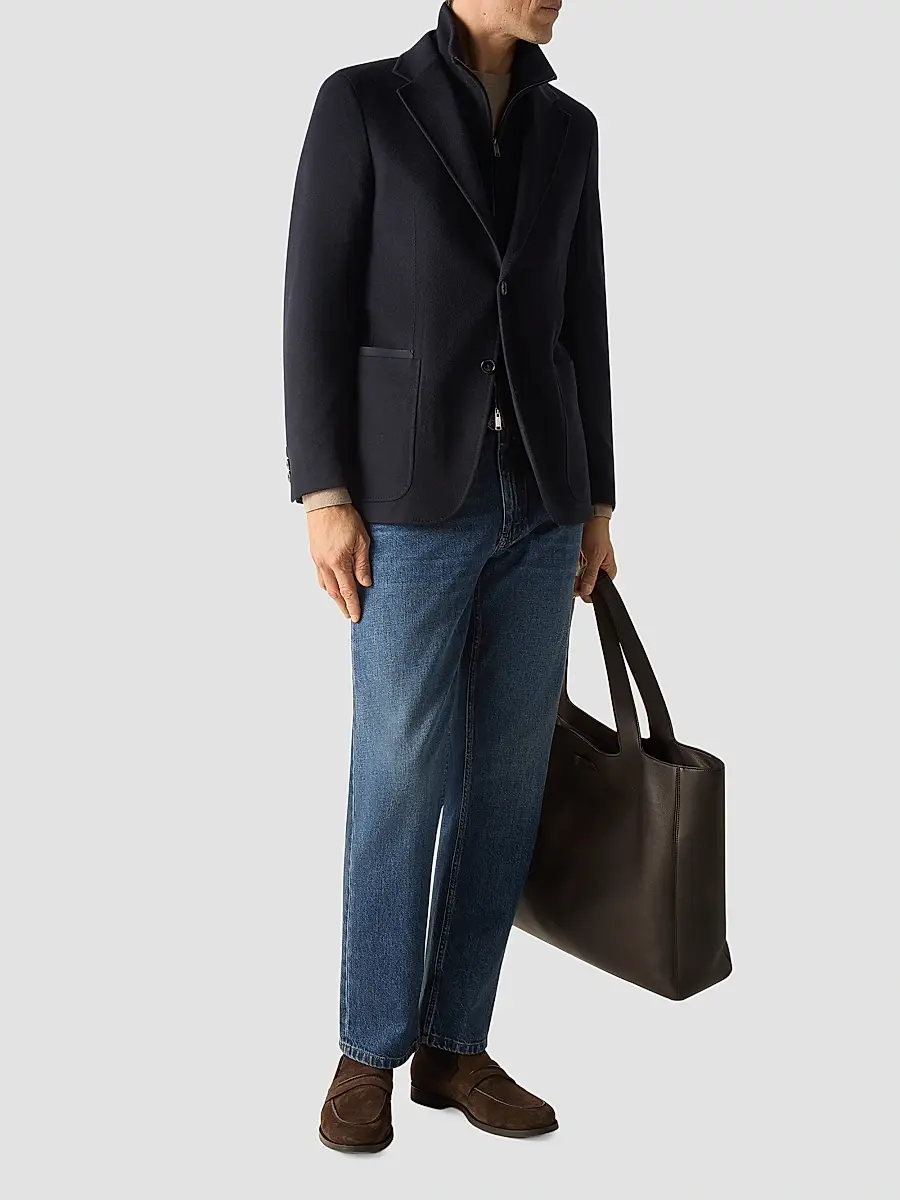 Zegna Men's Oasi Cashmere Crewneck Sweater | Thumbnail 2