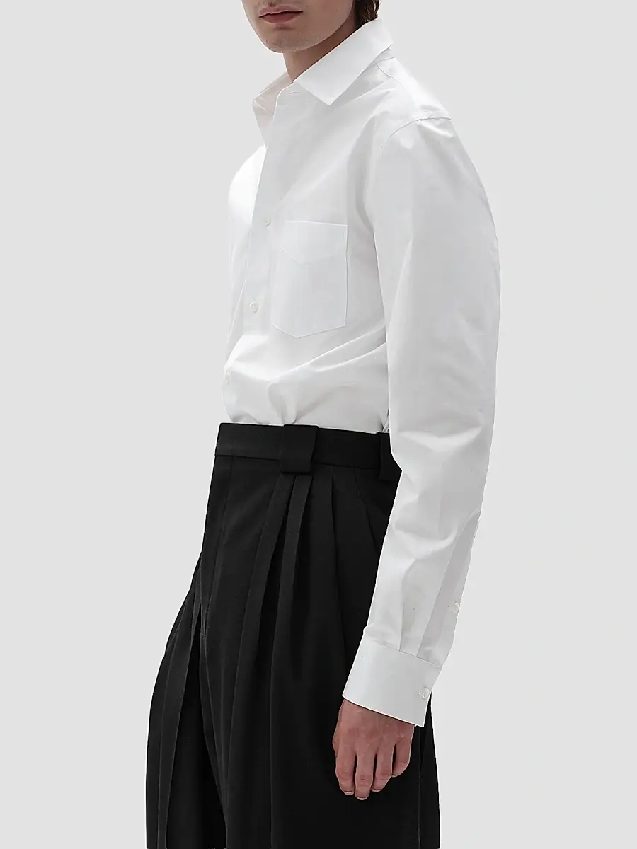 Bottega Veneta Men's Cotton Poplin Shirt | Thumbnail 4