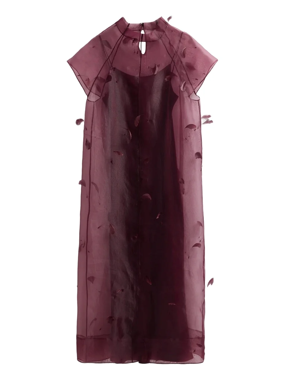 Women's Pauline Embellished Semi-Sheer A-Line Midi Dress Women's Pauline Embellished Semi-Sheer A-Line Midi Dress