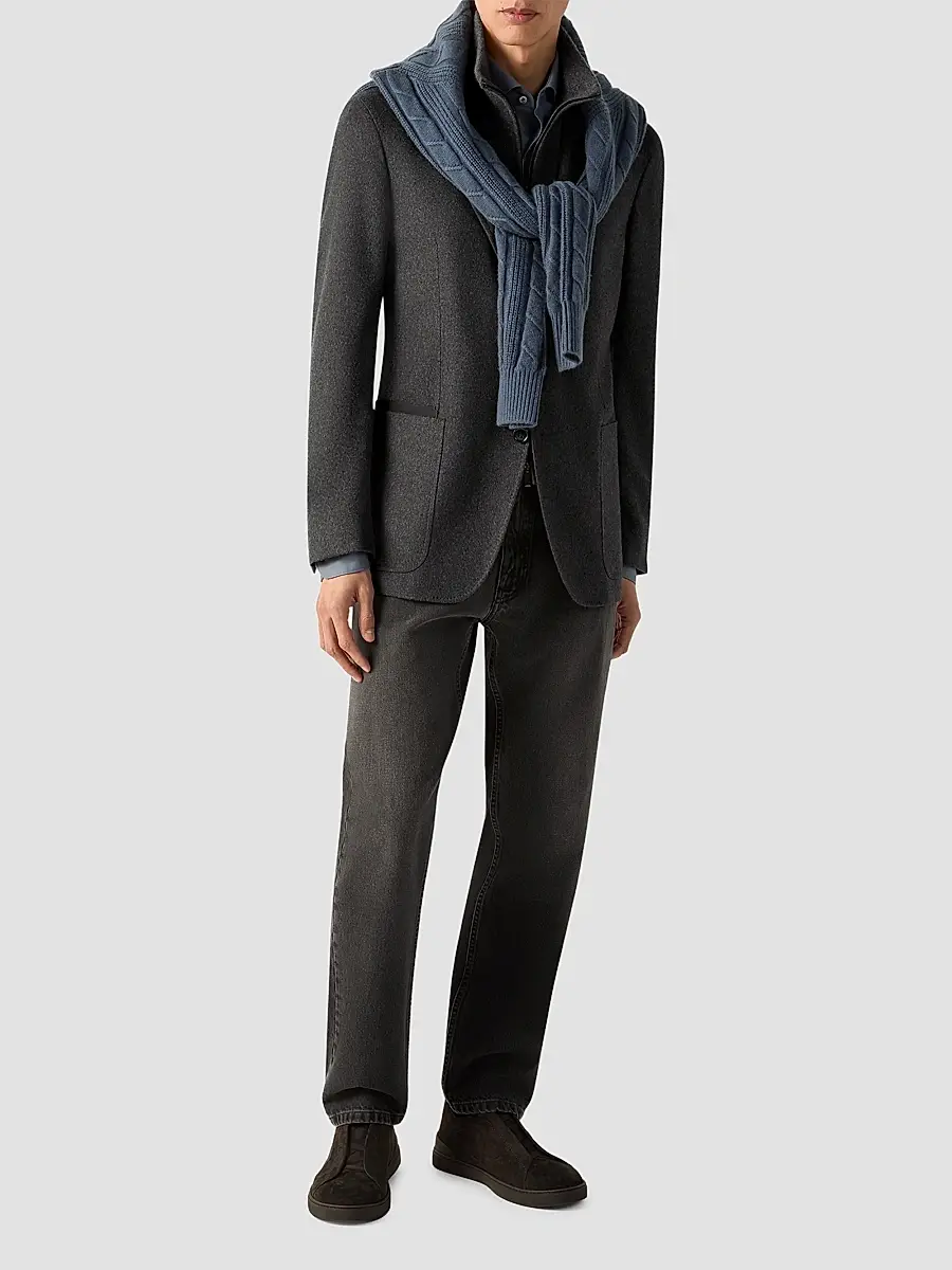Zegna Men's Cashco Shirt | Thumbnail 2 Zegna Men's Cashco Shirt | Thumbnail 2