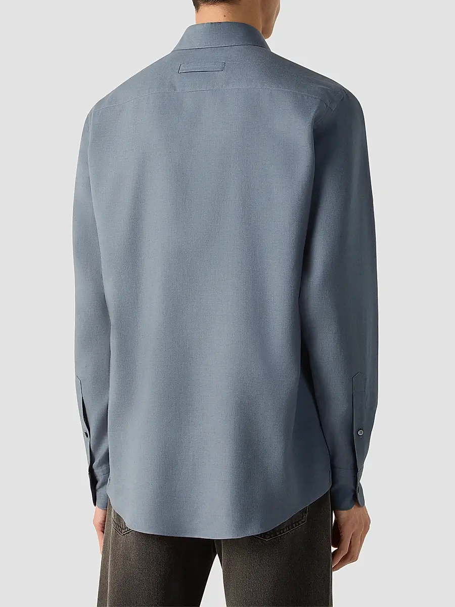 Zegna Men's Cashco Shirt | Thumbnail 4 Zegna Men's Cashco Shirt | Thumbnail 4