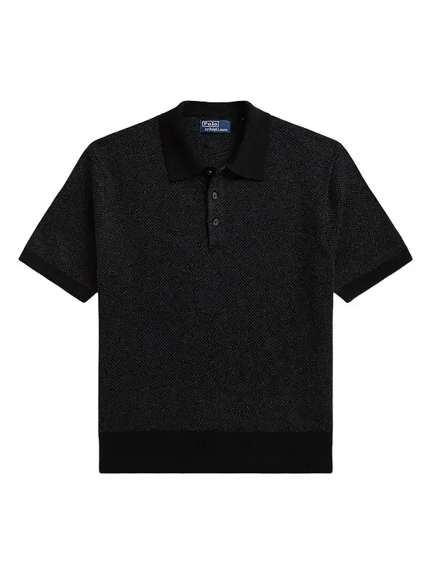 Men's Relaxed-Fit Wool Polo-Collar Sweater Men's Relaxed-Fit Wool Polo-Collar Sweater