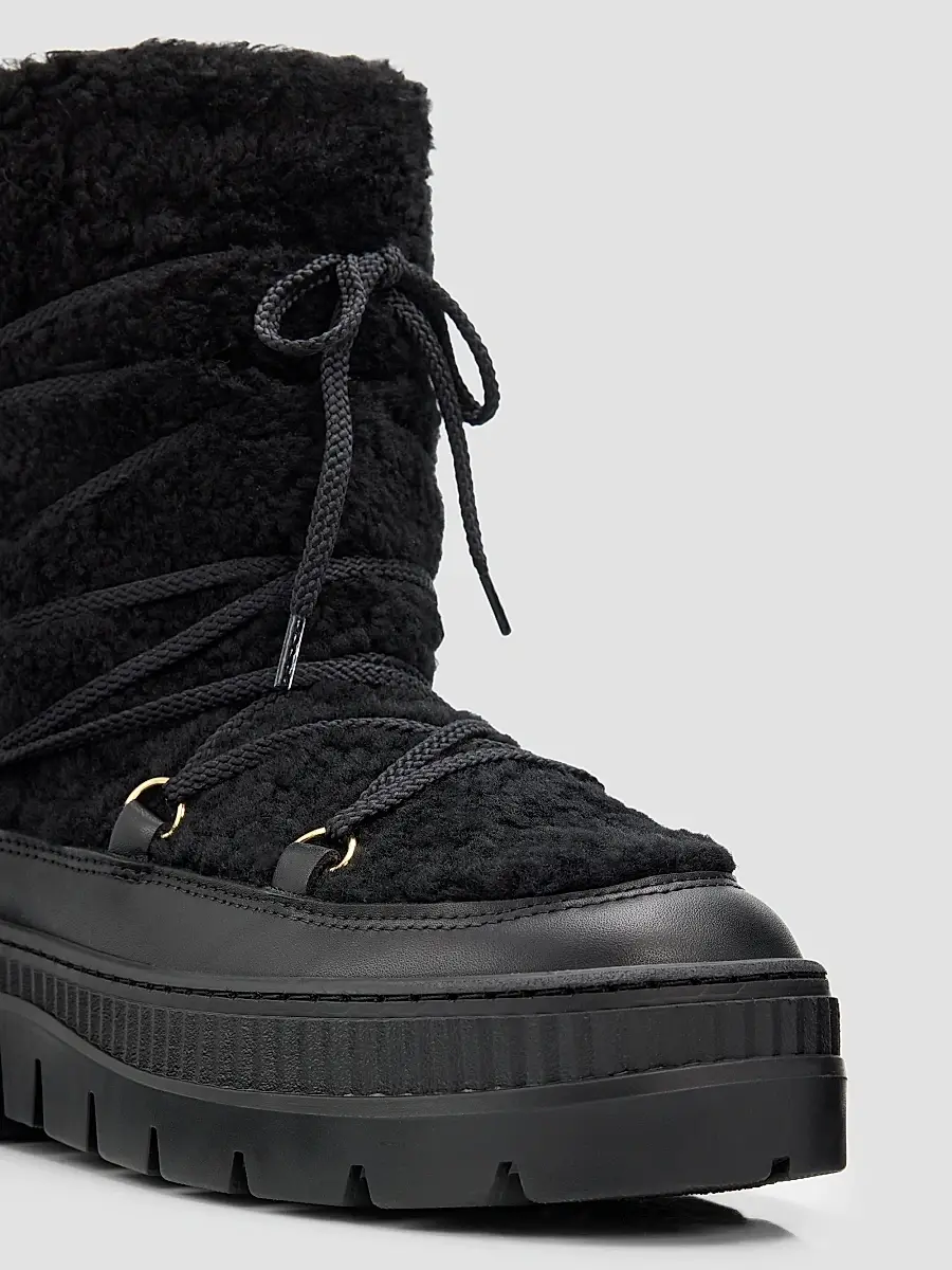 Pollini Women's Faux-Shearling Lace-Up Boots | Thumbnail 5 Pollini Women's Faux-Shearling Lace-Up Boots | Thumbnail 5