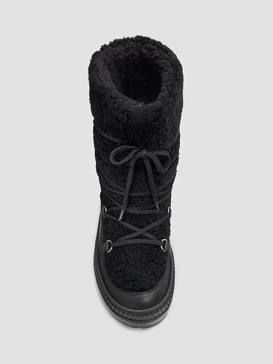 Pollini Women's Faux-Shearling Lace-Up Boots | Thumbnail 6 Pollini Women's Faux-Shearling Lace-Up Boots | Thumbnail 6