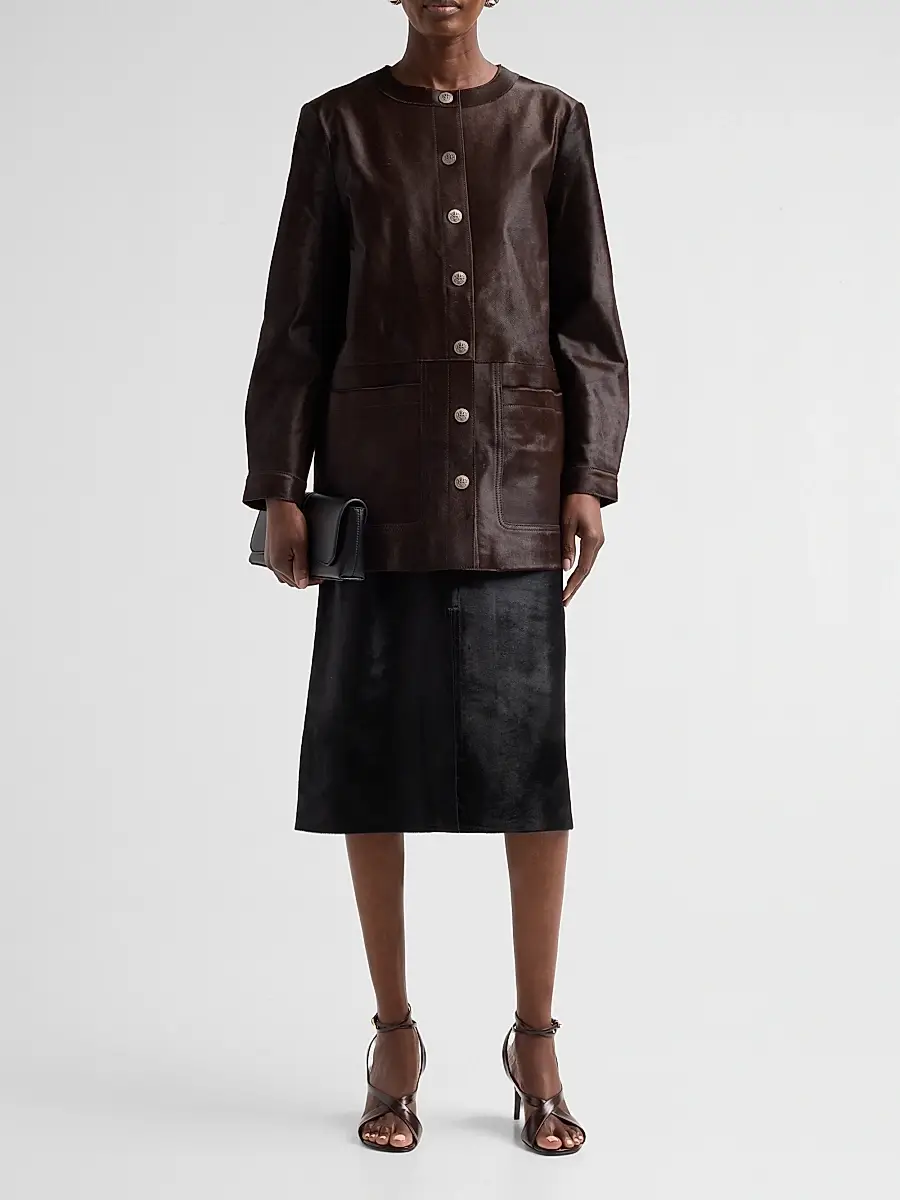 Kobi Halperin Women's Cindy Calf Hair Pencil Skirt | Thumbnail 2