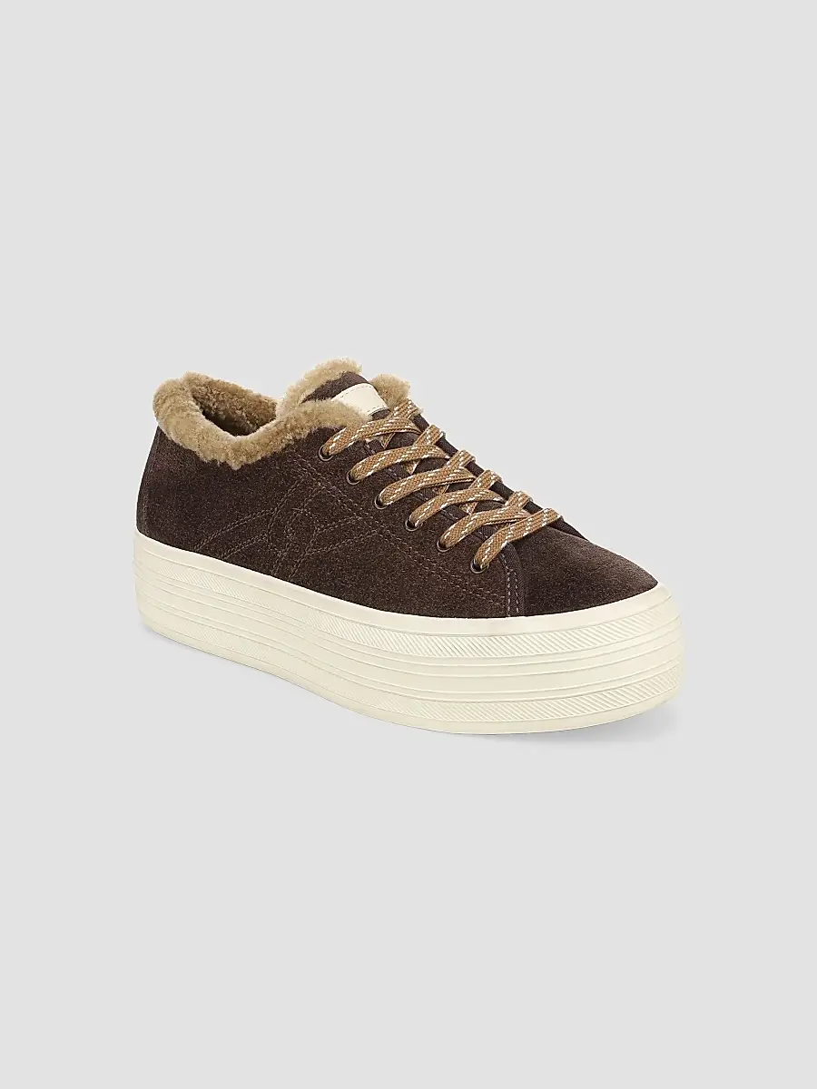 Veronica Beard Women's Truett Shearling-Lined Suede Low-top Sneaker | Thumbnail 2 Veronica Beard Women's Truett Shearling-Lined Suede Low-top Sneaker | Thumbnail 2