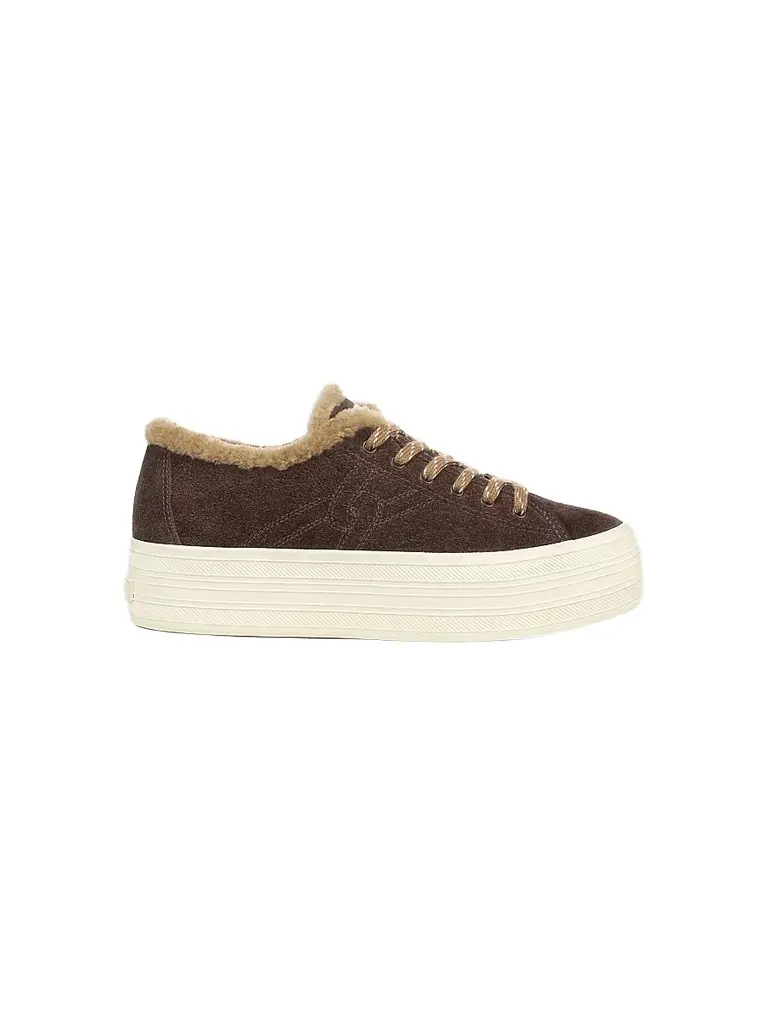 Women's Truett Shearling-Lined Suede Low-top Sneaker