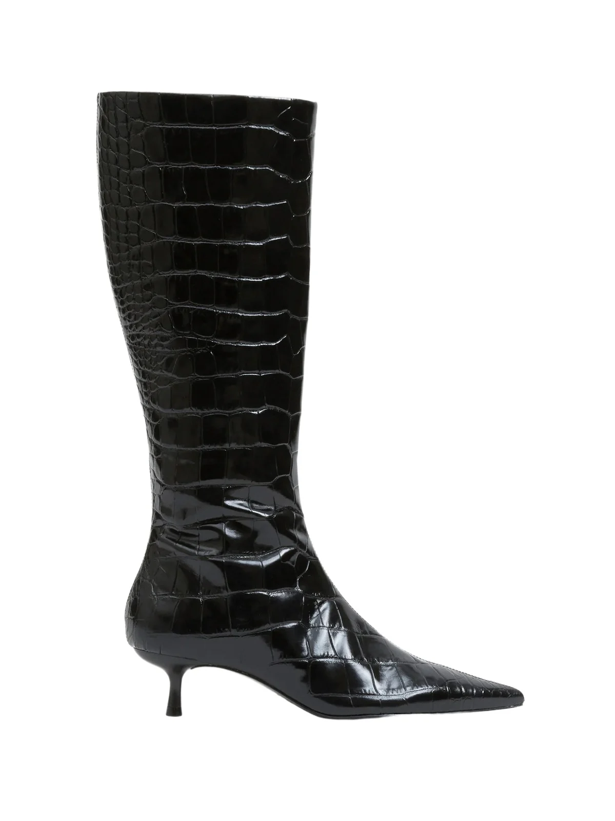 Women's Janine Croc-Embossed Leather Knee-High Boots Women's Janine Croc-Embossed Leather Knee-High Boots