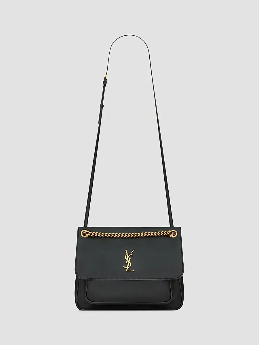 Saint Laurent Women's Niki Soft Medium Shoulder Bag in Lambskin - Black | Thumbnail 2 Saint Laurent Women's Niki Soft Medium Shoulder Bag in Lambskin - Black | Thumbnail 2