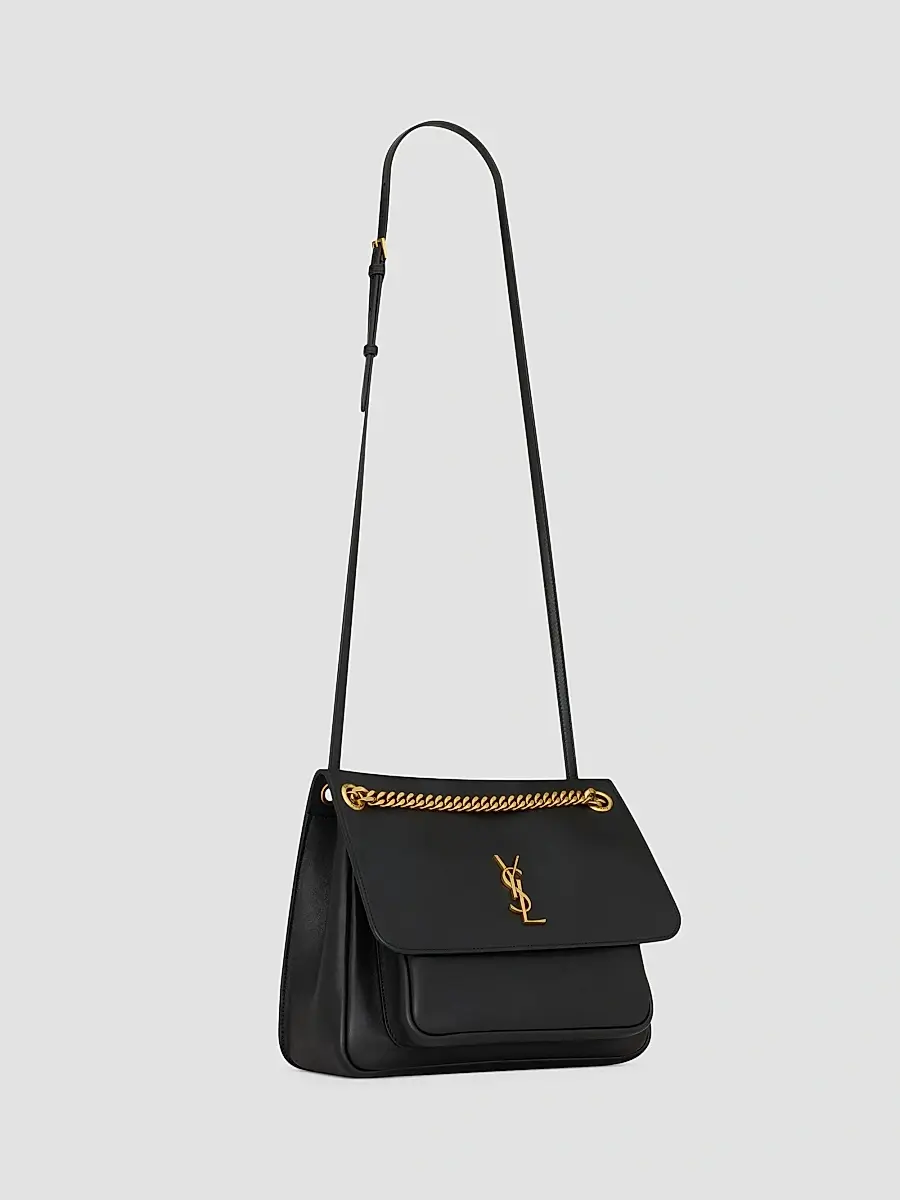 Saint Laurent Women's Niki Soft Medium Shoulder Bag in Lambskin - Black | Thumbnail 6 Saint Laurent Women's Niki Soft Medium Shoulder Bag in Lambskin - Black | Thumbnail 6