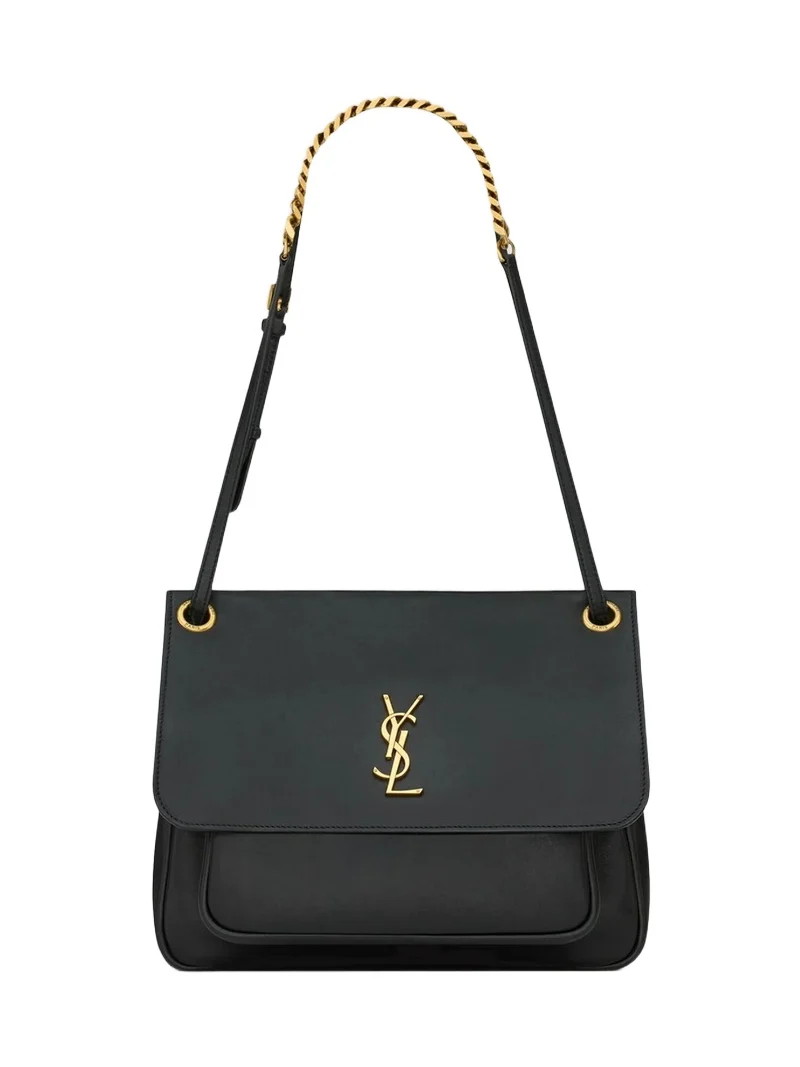 Saint Laurent Women's Niki Soft Medium Shoulder Bag in Lambskin - Black