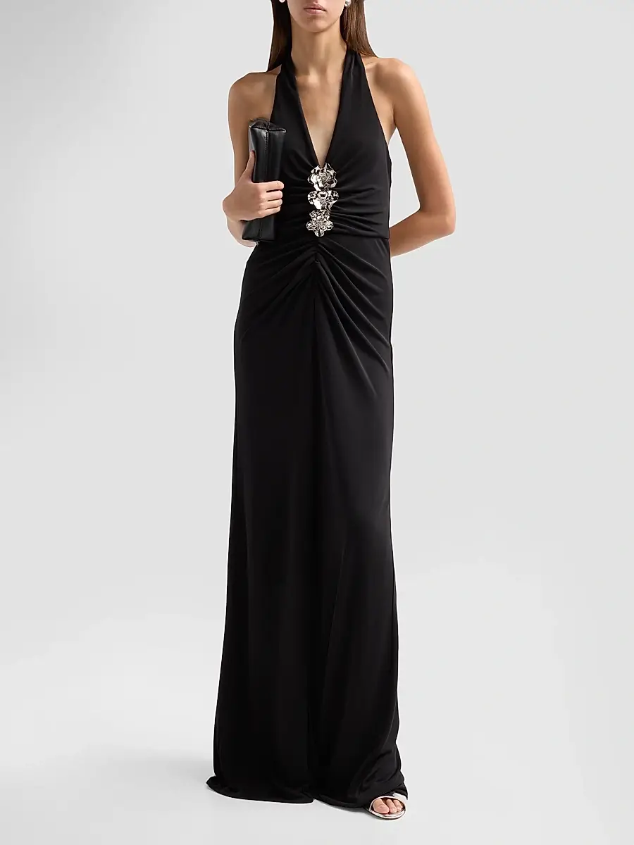 Cinq à Sept Women's Kessan Embellished Halter Gown | Thumbnail 2
