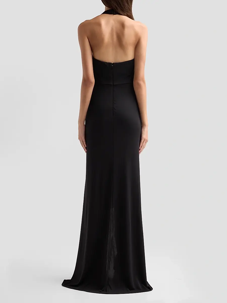 Cinq à Sept Women's Kessan Embellished Halter Gown | Thumbnail 3