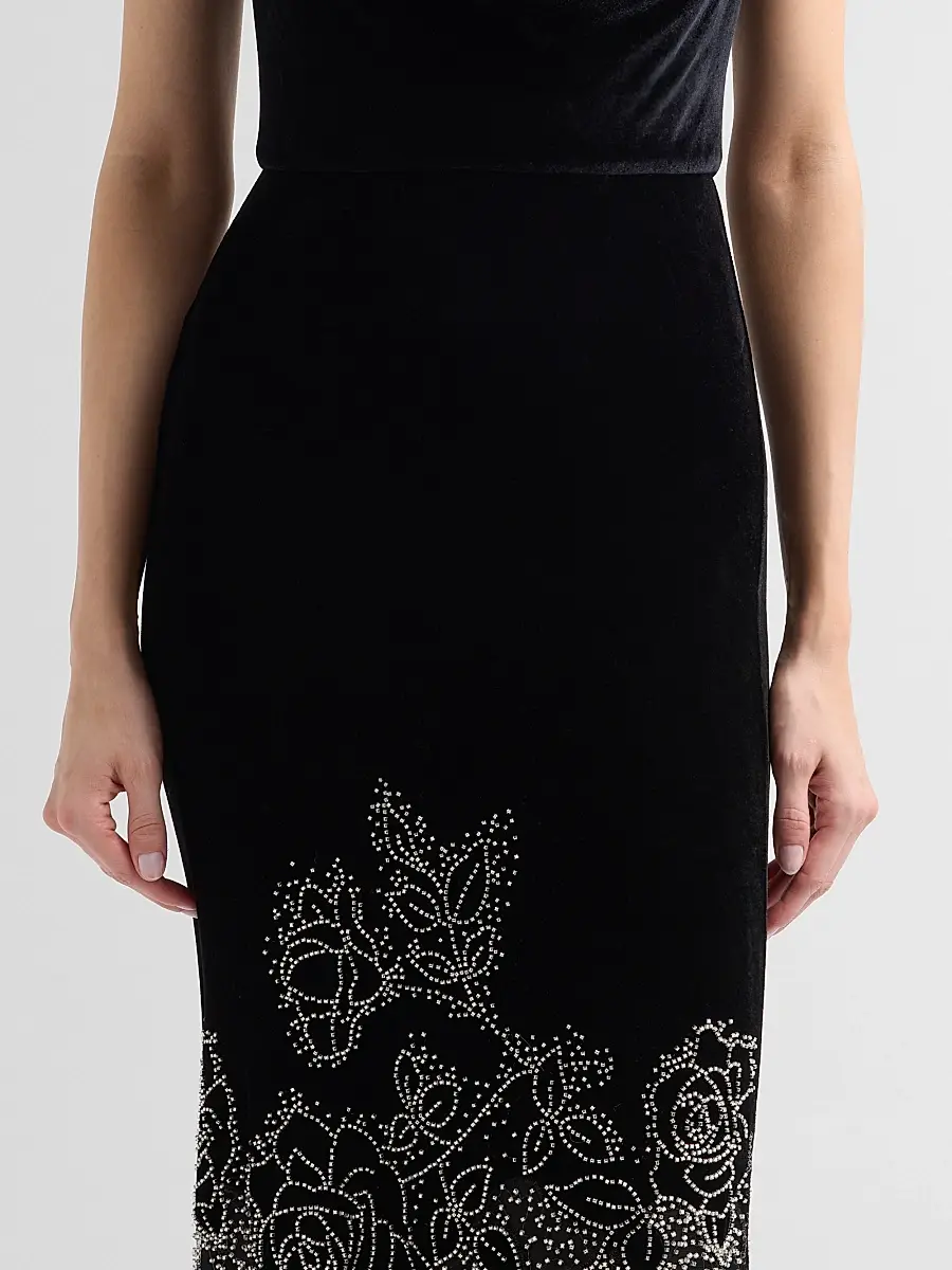 THEIA Women's Ophelia Beaded Velvet Gown | Thumbnail 5 THEIA Women's Ophelia Beaded Velvet Gown | Thumbnail 5