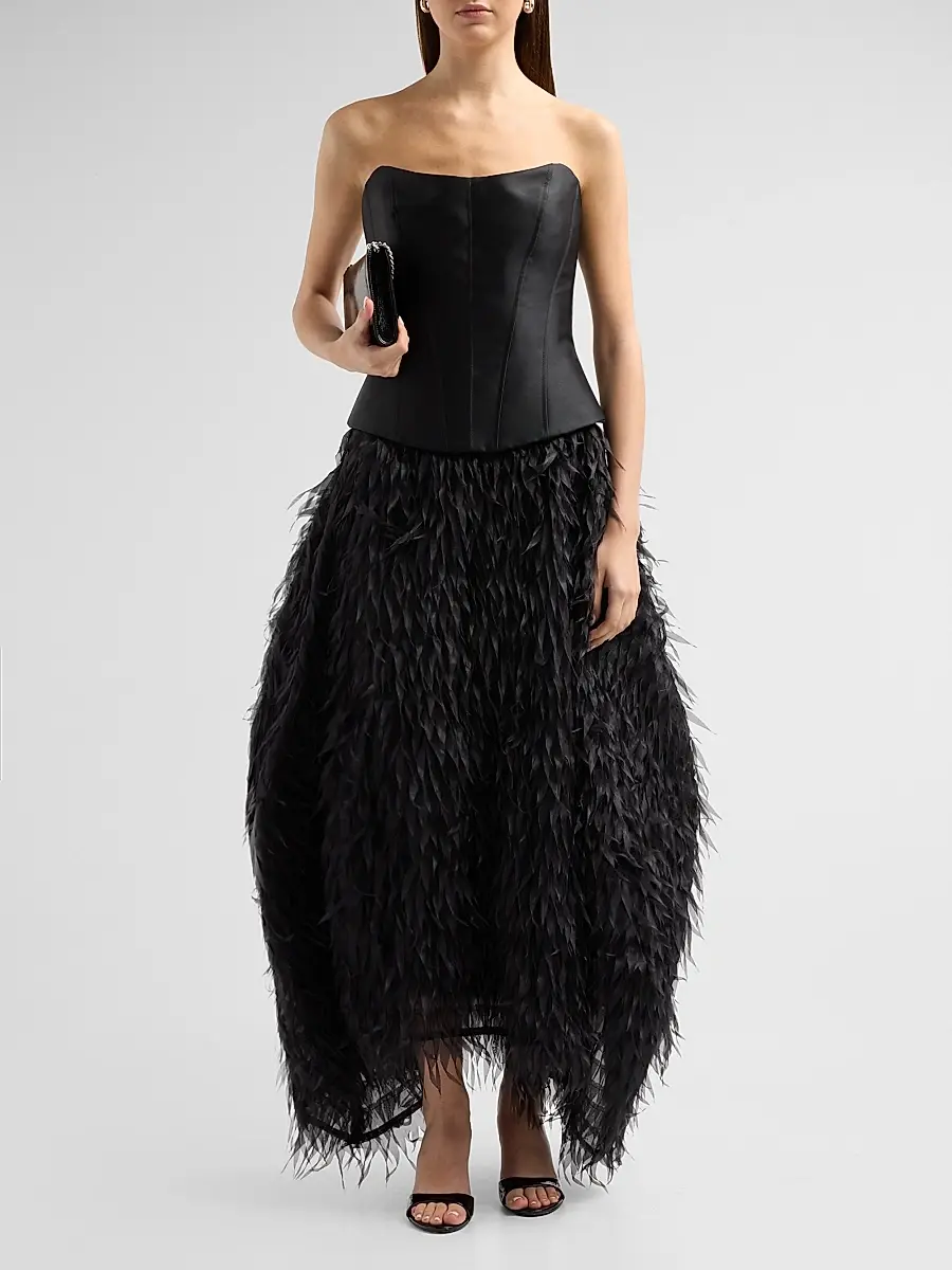 Simkhai Women's Leanna Embellished Strapless Bustier Gown | Thumbnail 2 Simkhai Women's Leanna Embellished Strapless Bustier Gown | Thumbnail 2