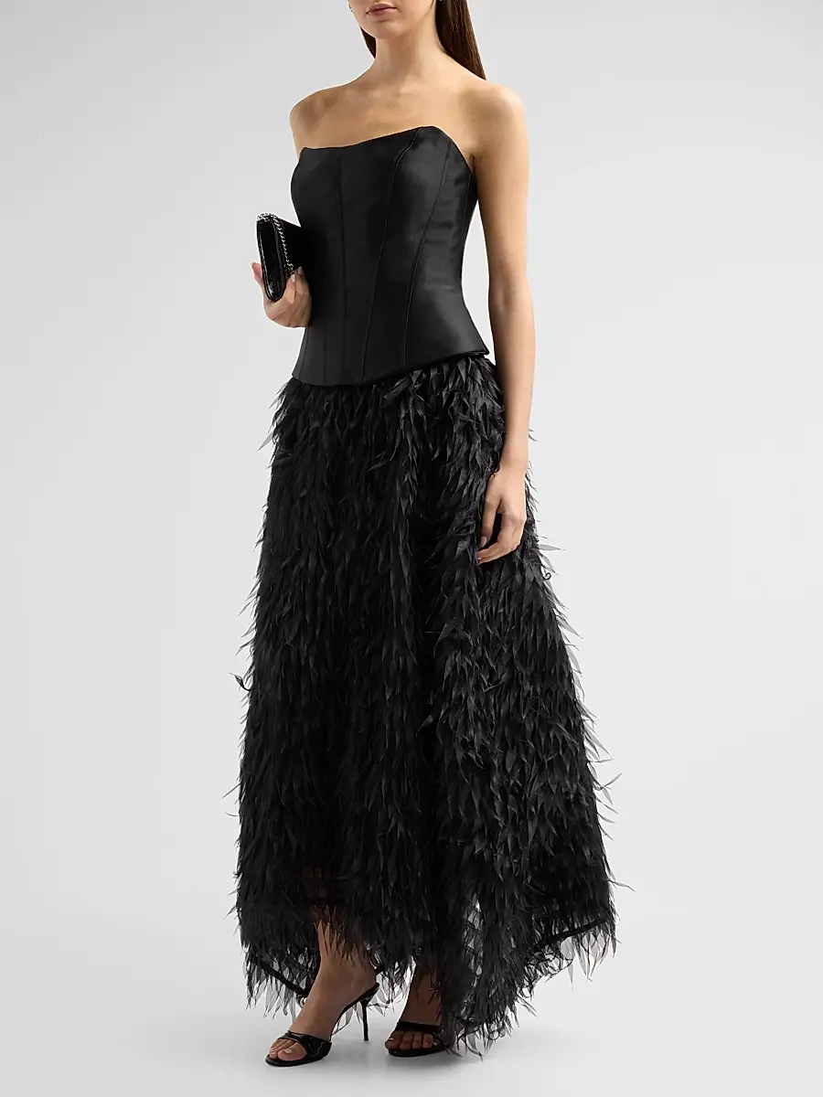 Simkhai Women's Leanna Embellished Strapless Bustier Gown | Thumbnail 4 Simkhai Women's Leanna Embellished Strapless Bustier Gown | Thumbnail 4