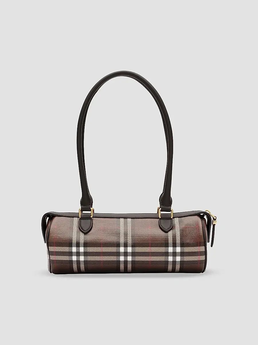 Burberry Women's Mini Check Barrel Bag | Thumbnail 4 Burberry Women's Mini Check Barrel Bag | Thumbnail 4