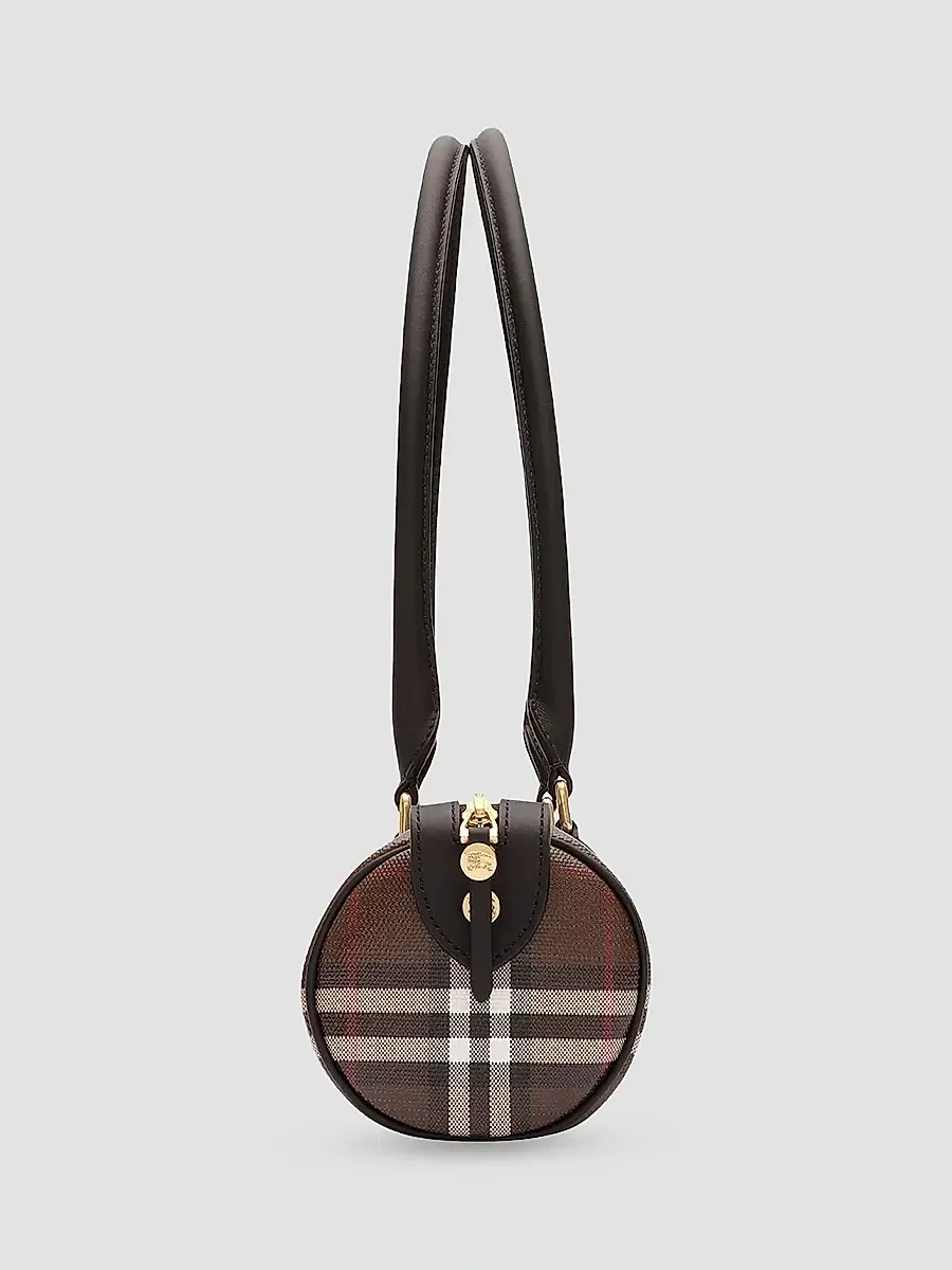Burberry Women's Mini Check Barrel Bag | Thumbnail 5 Burberry Women's Mini Check Barrel Bag | Thumbnail 5