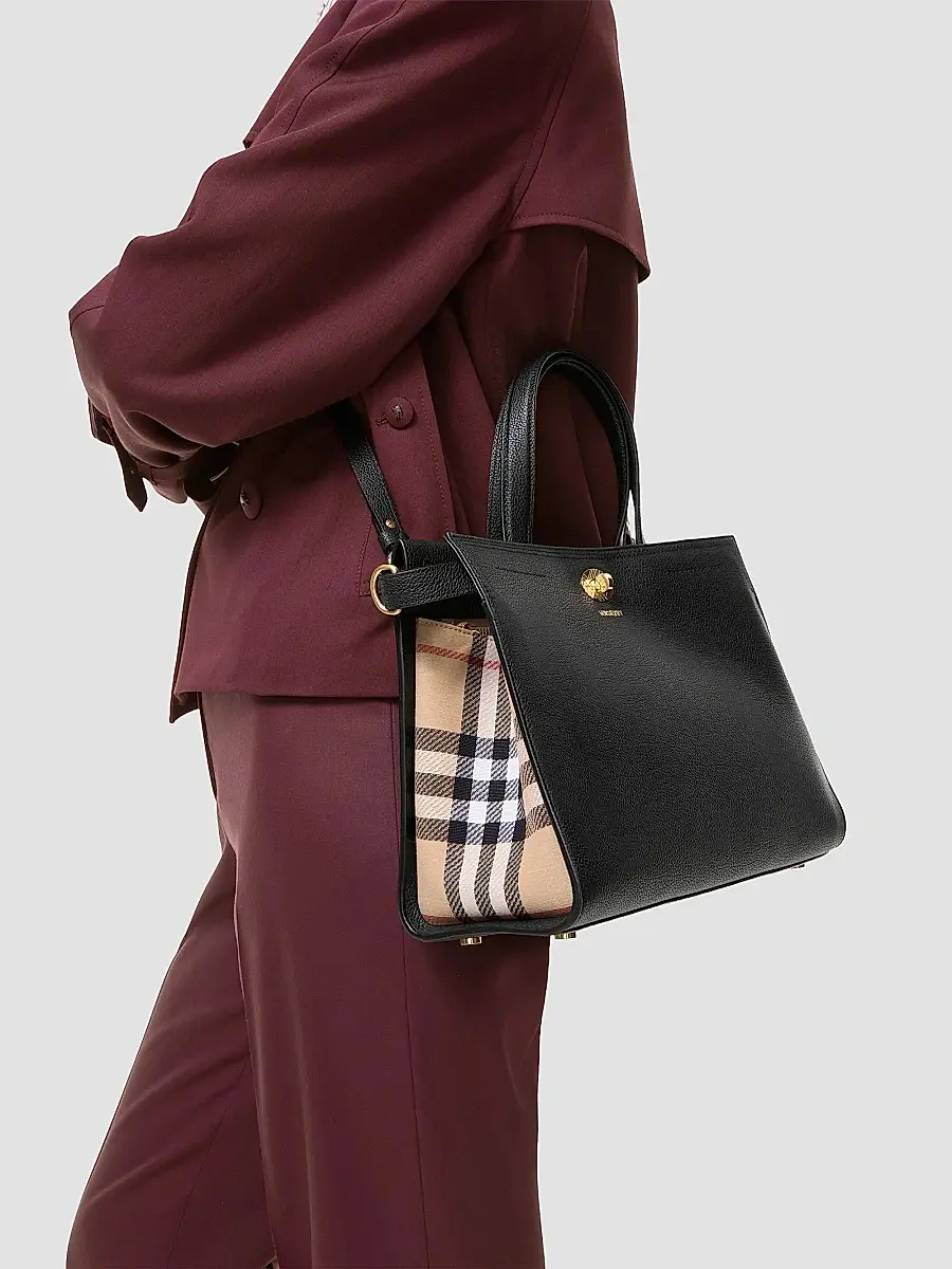 Burberry Women's Cotswolds Small Check Tote Bag | Thumbnail 3 Burberry Women's Cotswolds Small Check Tote Bag | Thumbnail 3