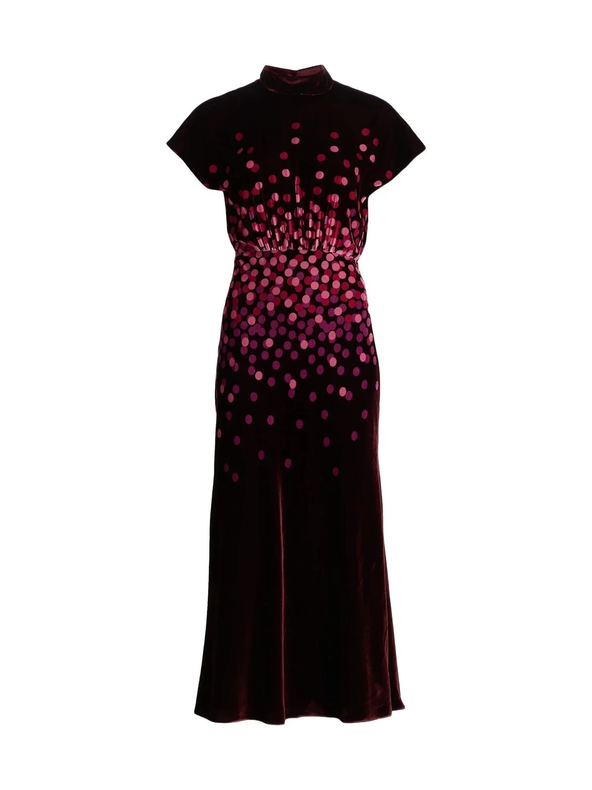 Women's Fabienne Polka Dot Velvet Dress