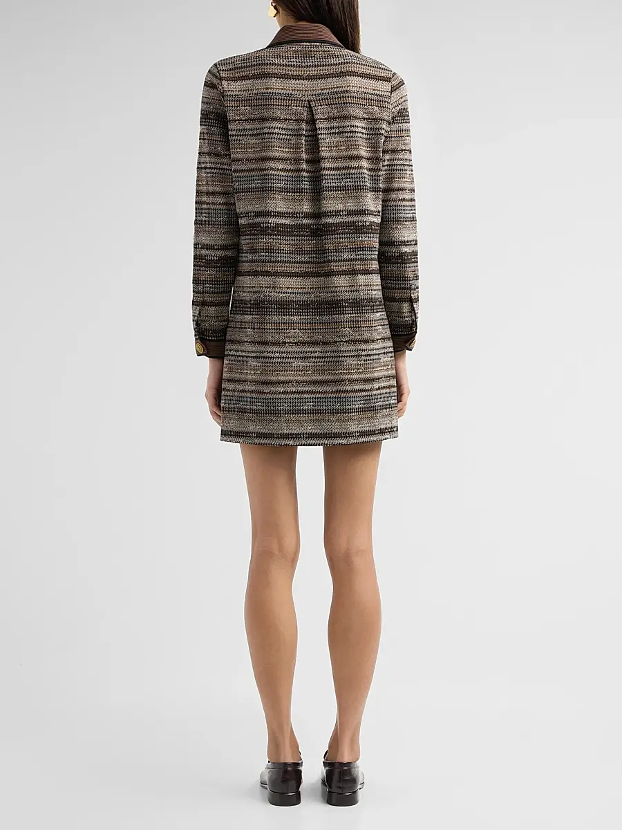 Ramy Brook Women's Maria Houndstooth A-Line Mini Dress | Thumbnail 3