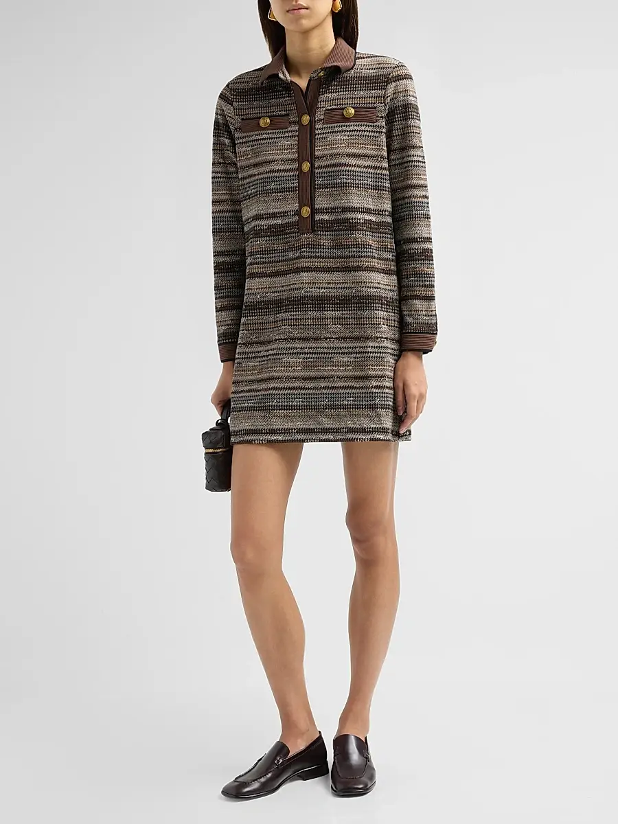 Ramy Brook Women's Maria Houndstooth A-Line Mini Dress | Thumbnail 4