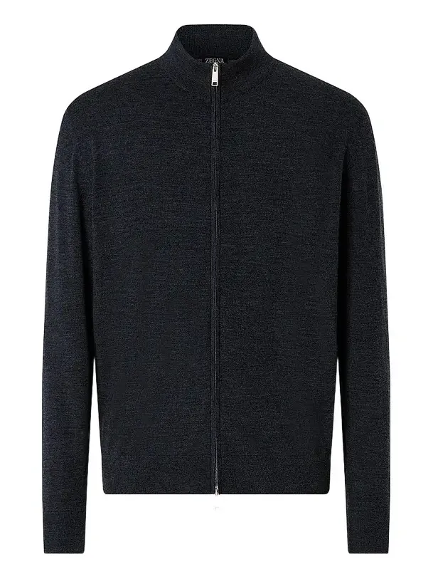 Zegna Men's 15milmil15 Wool Full Zip Cardigan