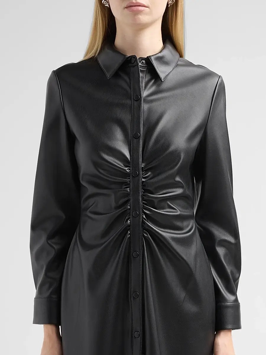 Milly Women's Reid Faux Leather Mini Dress | Thumbnail 5