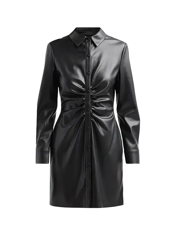 Milly Women's Reid Faux Leather Mini Dress
