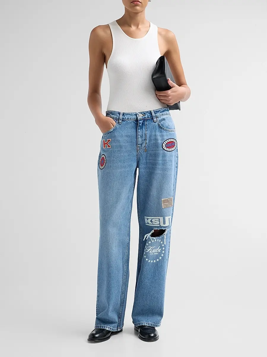 Ksubi Women's Garage Patches High-Rise Jeans | Thumbnail 2 Ksubi Women's Garage Patches High-Rise Jeans | Thumbnail 2