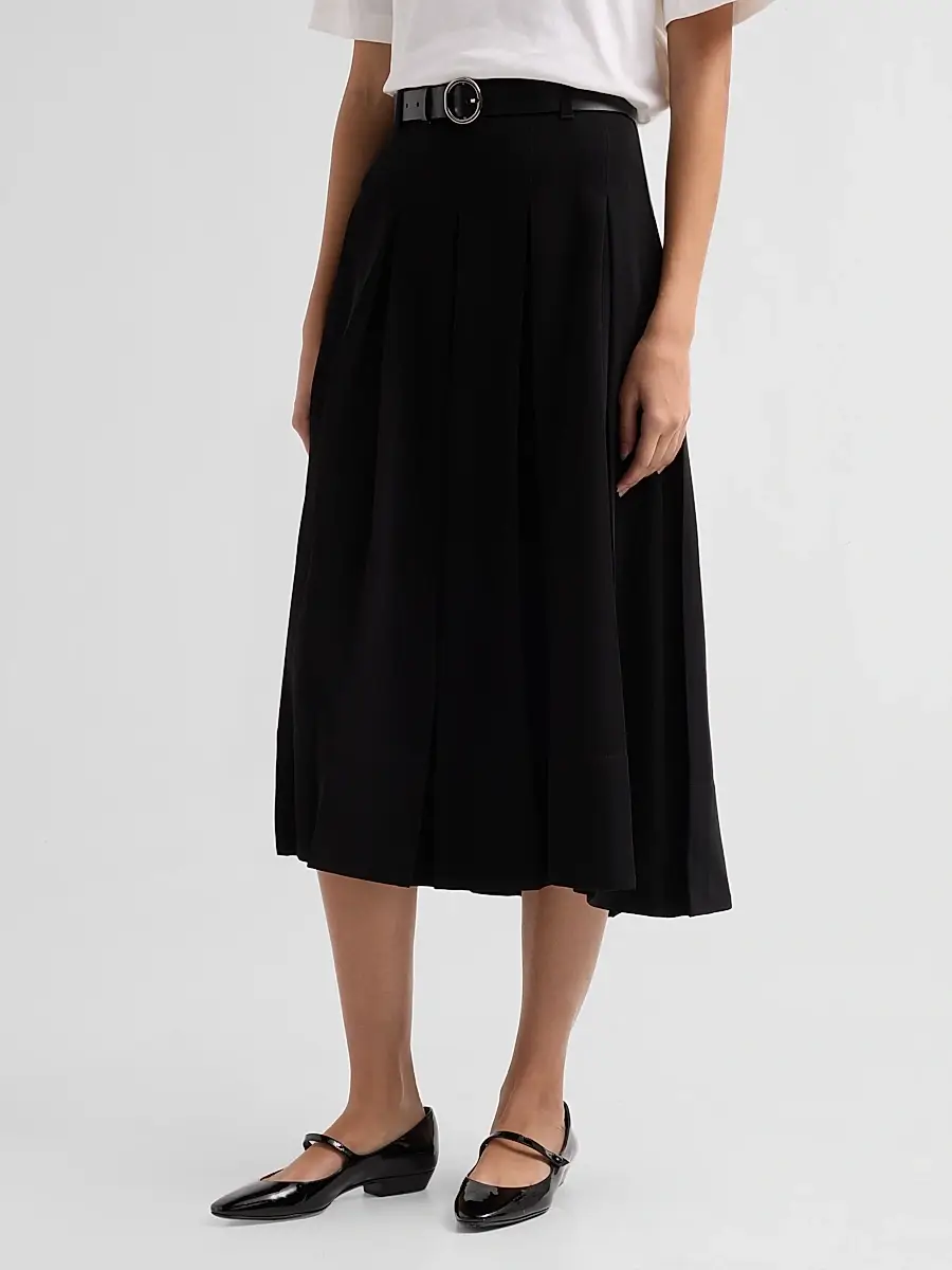 Cinq à Sept Women's Rylee Belted A-Line Midi Skirt | Thumbnail 4