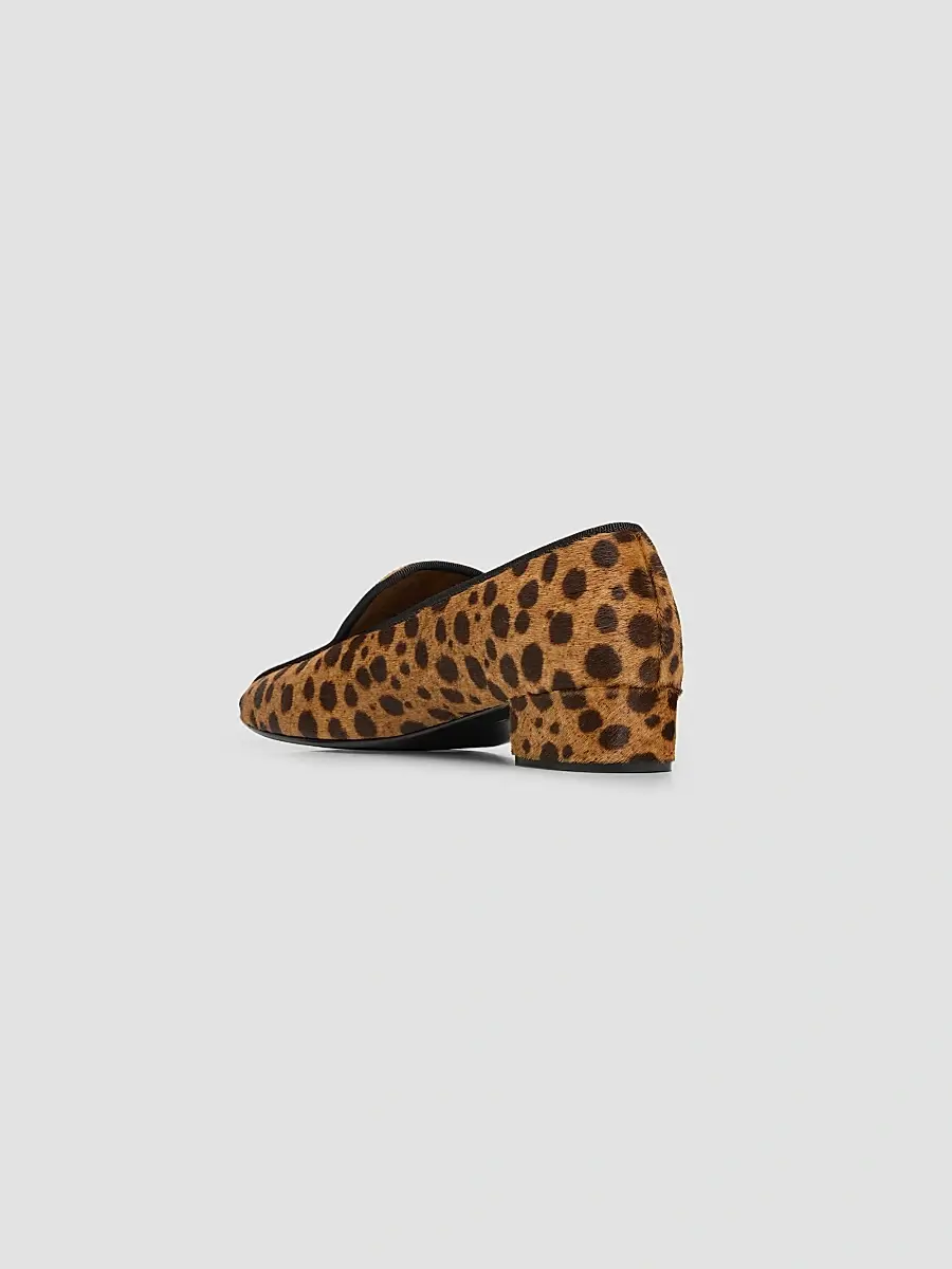 Herbert Levine Women's Showtime 30MM Leopard-Print Calf Hair Loafers | Thumbnail 4