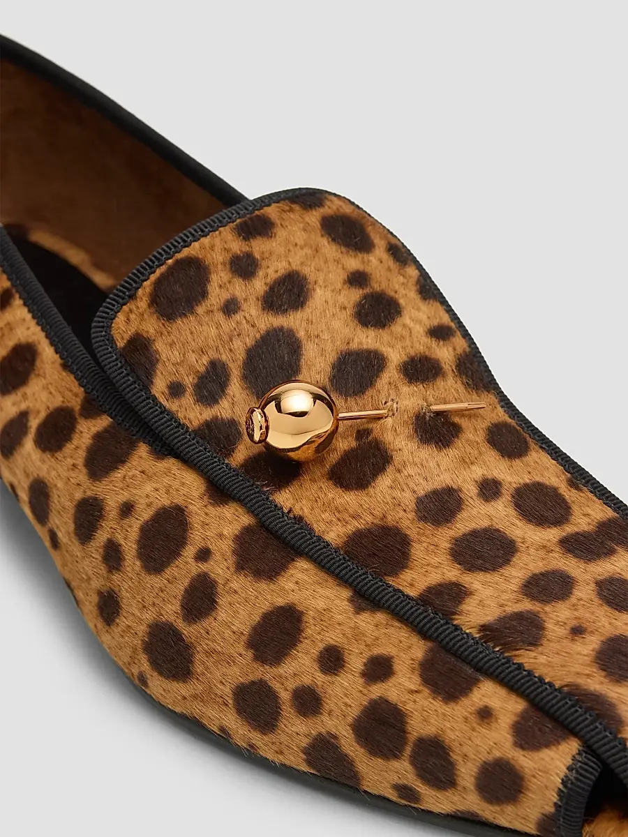 Herbert Levine Women's Showtime 30MM Leopard-Print Calf Hair Loafers | Thumbnail 5