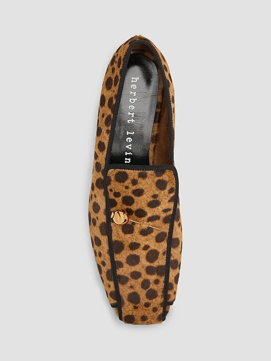 Herbert Levine Women's Showtime 30MM Leopard-Print Calf Hair Loafers | Thumbnail 6