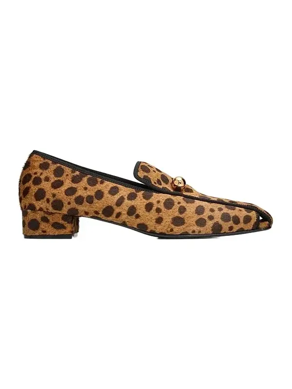 Herbert Levine Women's Showtime 30MM Leopard-Print Calf Hair Loafers