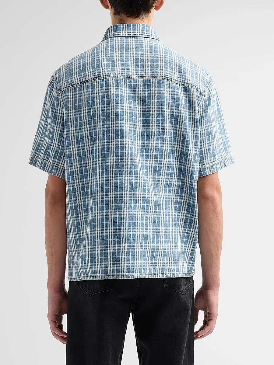 Burberry Men's Garret Check Denim Shirt | Thumbnail 3