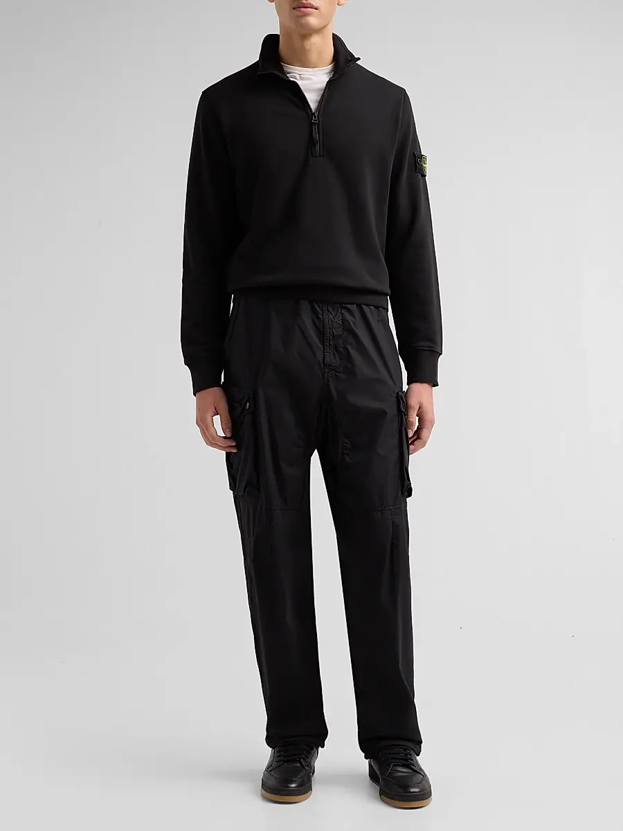 Stone Island Men's Felpa Cotton Quarter-Zip Jacket | Thumbnail 2