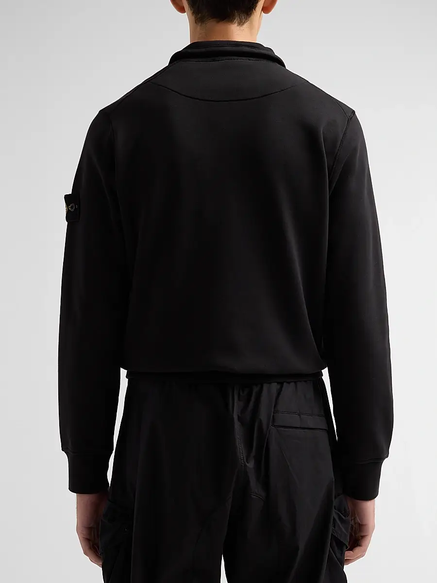 Stone Island Men's Felpa Cotton Quarter-Zip Jacket | Thumbnail 3