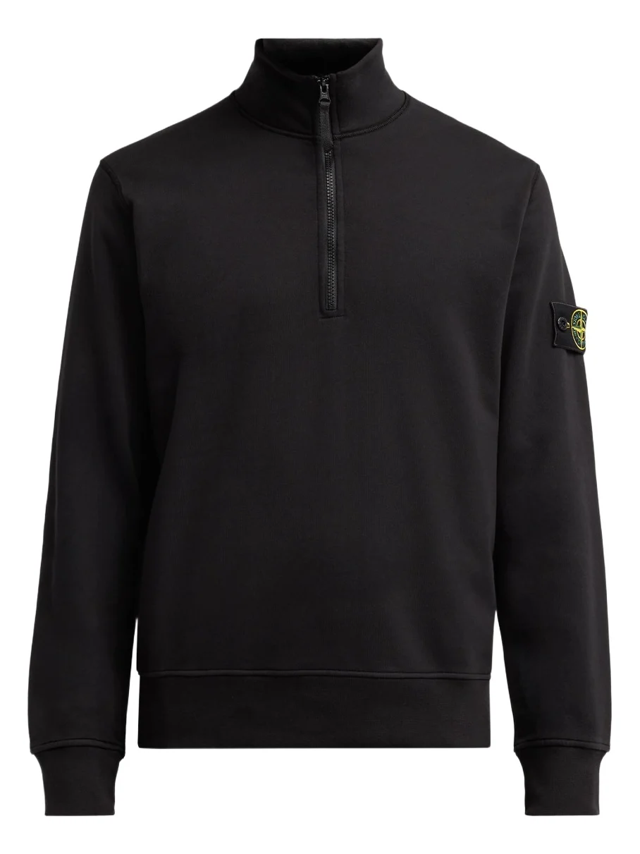 Stone Island Men's Felpa Cotton Quarter-Zip Jacket