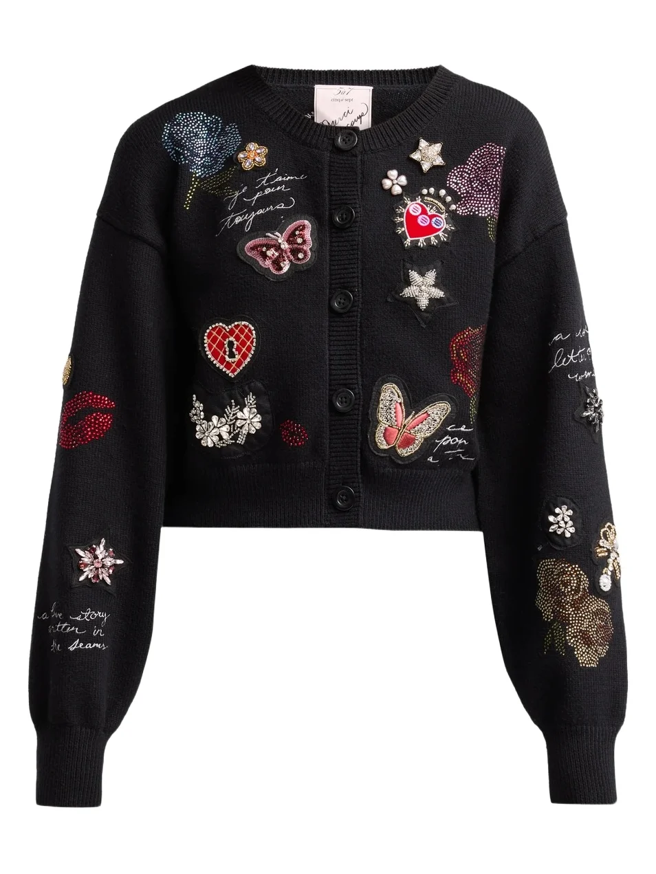 Women's Lisette Embroidered Cotton-Blend Cardigan