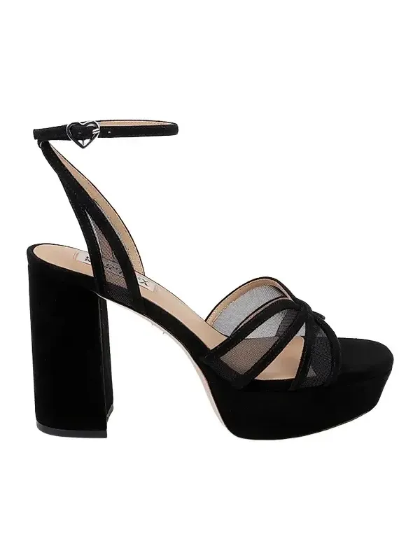 BADGLEY MISCHKA Women's Yohana 100MM Suede Sandals