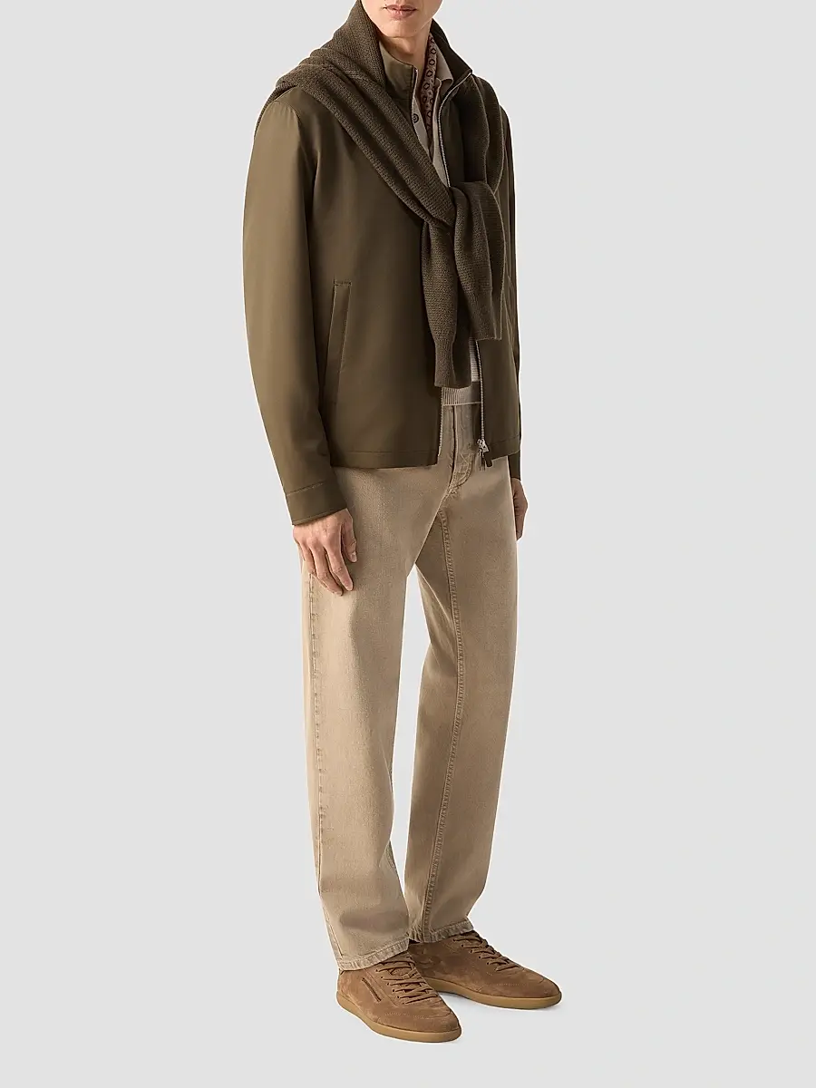 Zegna Men's Oasi Cashmere Polo Shirt | Thumbnail 2