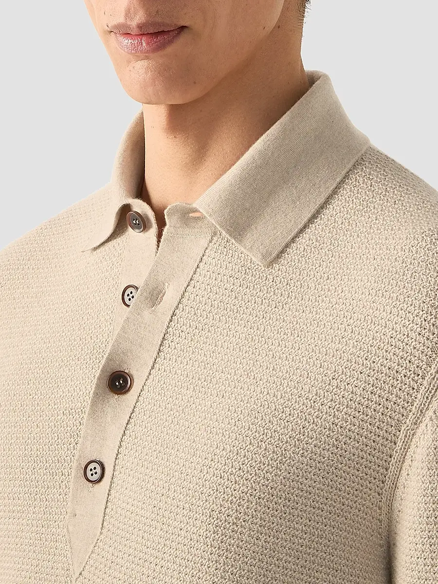 Zegna Men's Oasi Cashmere Polo Shirt | Thumbnail 5