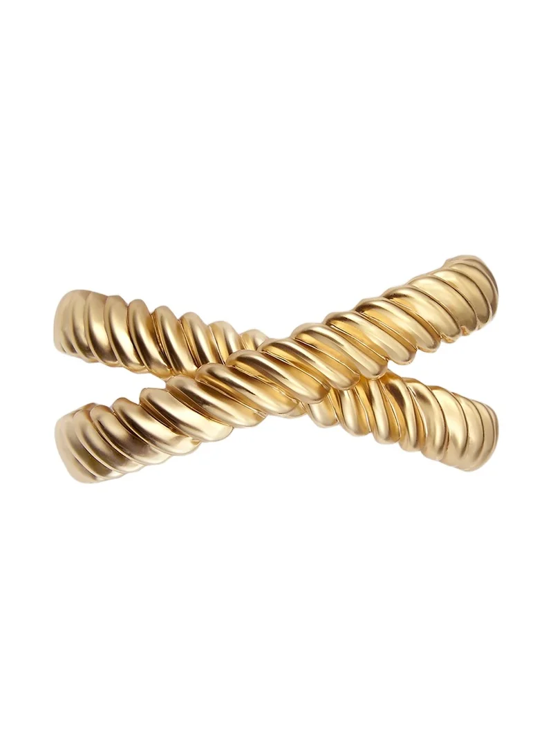 L'Objet Deco Twist 4-Piece 24K-Gold-Plated Napkin Ring Set