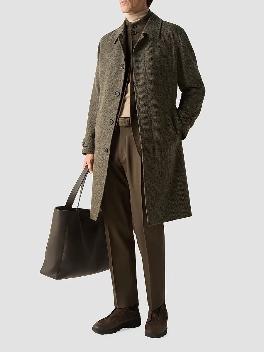 Zegna Men's Oasi Cashmere Trench Coat | Thumbnail 2 Zegna Men's Oasi Cashmere Trench Coat | Thumbnail 2