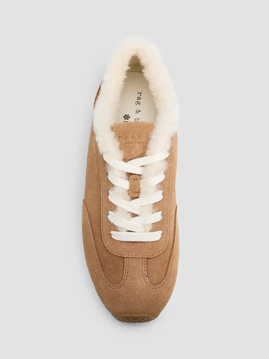 rag & bone Women's Retro Runner Suede & Shearling Low-Top Sneakers | Thumbnail 4 rag & bone Women's Retro Runner Suede & Shearling Low-Top Sneakers | Thumbnail 4