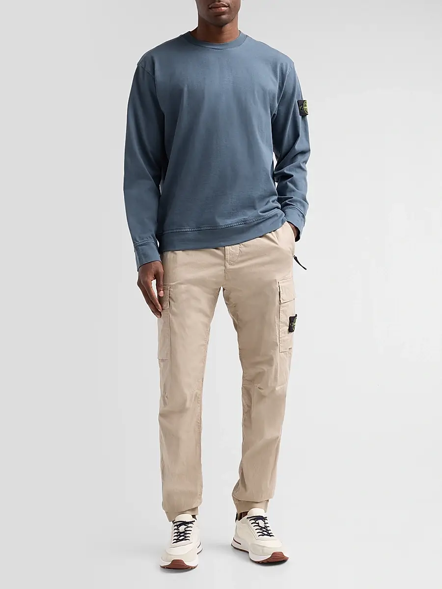 Stone Island Men's Felpa Cotton Sweatshirt | Thumbnail 2 Stone Island Men's Felpa Cotton Sweatshirt | Thumbnail 2