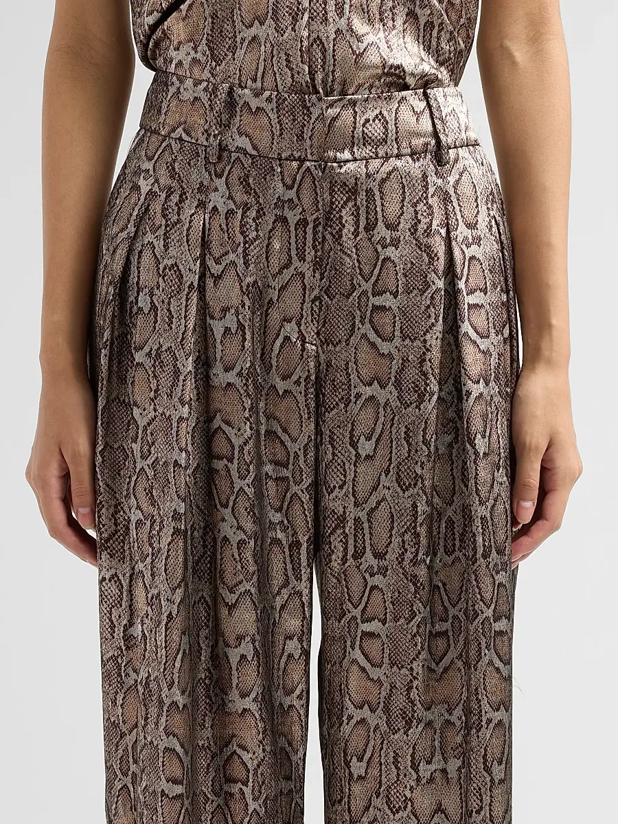 Ramy Brook Women's Oscar Metallic Python-Print Wide-Leg Pants | Thumbnail 5 Ramy Brook Women's Oscar Metallic Python-Print Wide-Leg Pants | Thumbnail 5