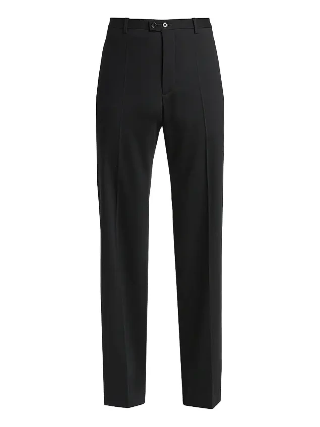 Jil Sander Men's Virgin Wool-Mohair Pintucked Trousers